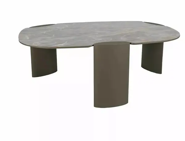 Masuta de cafea Adoro A gri lucios/cupru L118xl75 cm