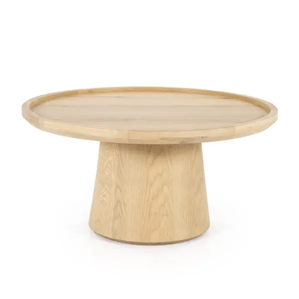 Masuta de cafea AIRIN Ø66/80 x 39/32 - Lemn / Ø80x32 cm