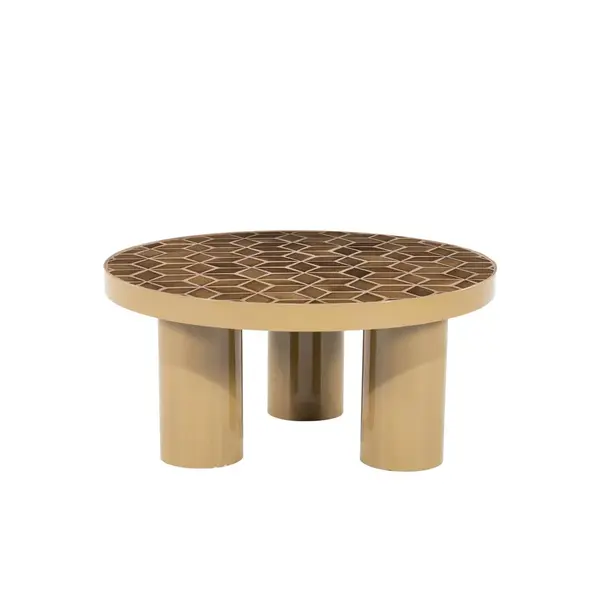 Masuta de cafea BELVON Ø71 x 34 CM - Maro