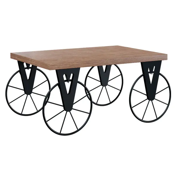 Masuta de cafea Bike a, negru-nuc, 85x55x41 cm