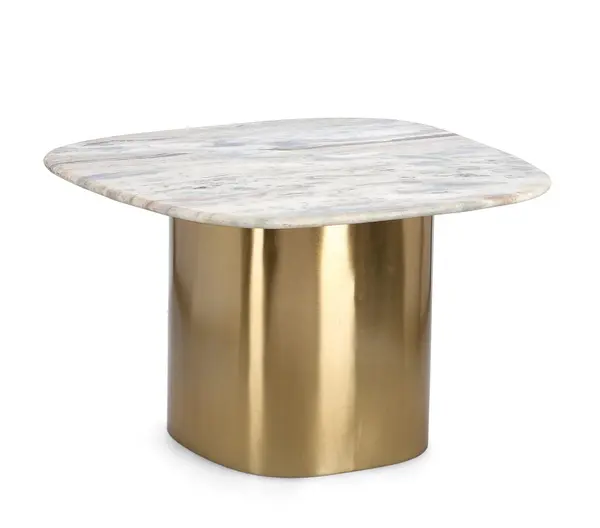Masuta de cafea CADMUS 60x56 CM - Alb/Gold