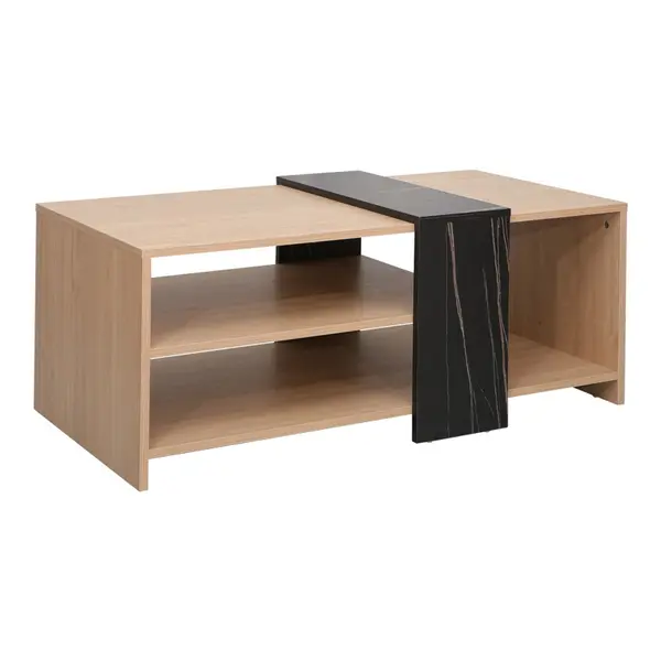 Masuta de cafea Cozeto Negru 100x53x41.5 cm