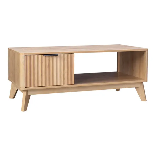 Masuta de cafea, cu aspect Natural Hamea, 110x55x45 cm