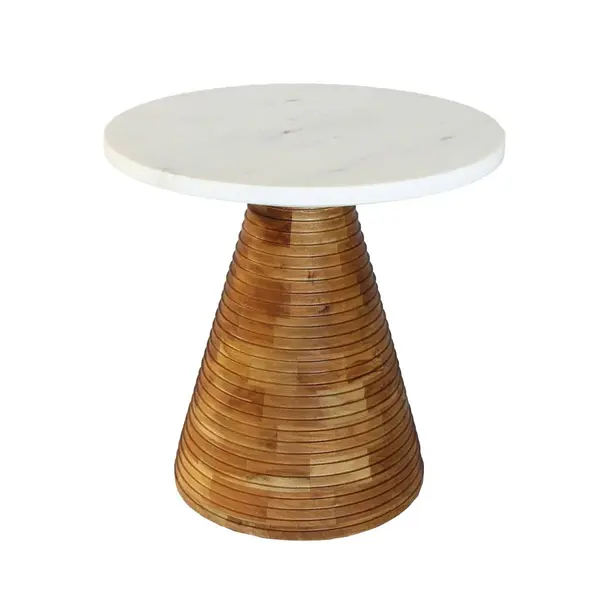 Masuta de cafea DALENA Ø45 x 45 CM - Alb
