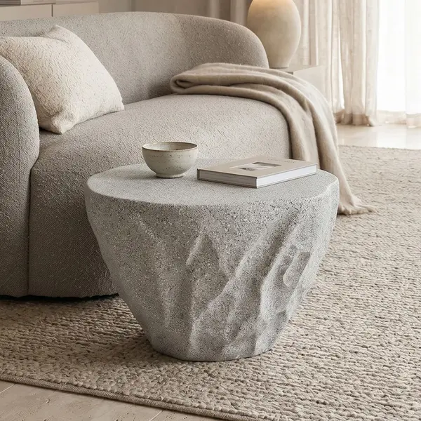 Masuta de cafea Delion, Alb - Gri, 65x47x41 cm