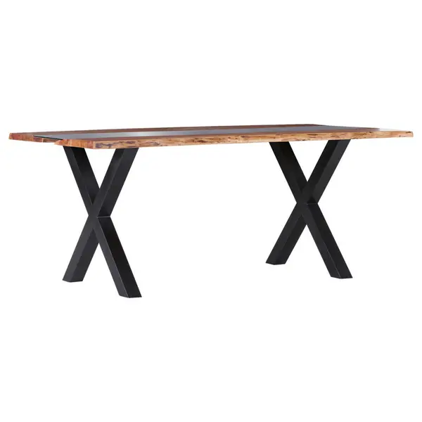 Măsuță De Cafea din lemn, metal, sticlă, 115/70/45 cm