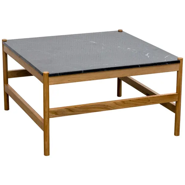 Măsuță De Cafea din lemn, piatră, 80/45/80 cm