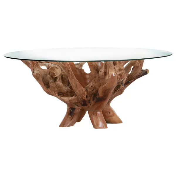 Măsuță De Cafea din lemn, sticlă, 110/110/46 cm