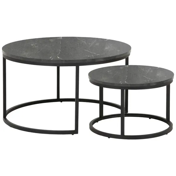 Măsuță De Cafea din material pe bază de lemn, metal, 80/80/45 cm