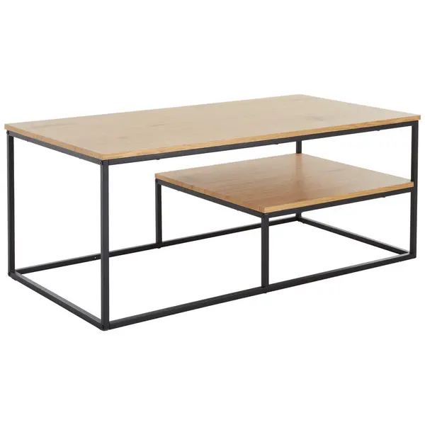 Măsuță De Cafea din metal, material pe bază de lemn, 110/60/45 cm