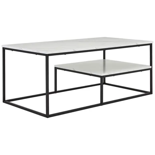 Măsuță De Cafea din metal, material pe bază de lemn, 110/60/45 cm