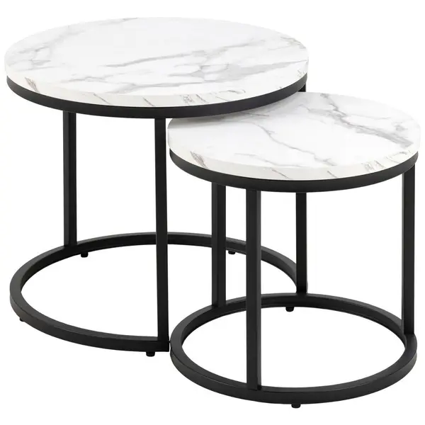 Măsuță De Cafea din metal, material pe bază de lemn, 45/45/40 cm
