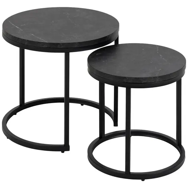Măsuță De Cafea din metal, material pe bază de lemn, 45/45/40 cm