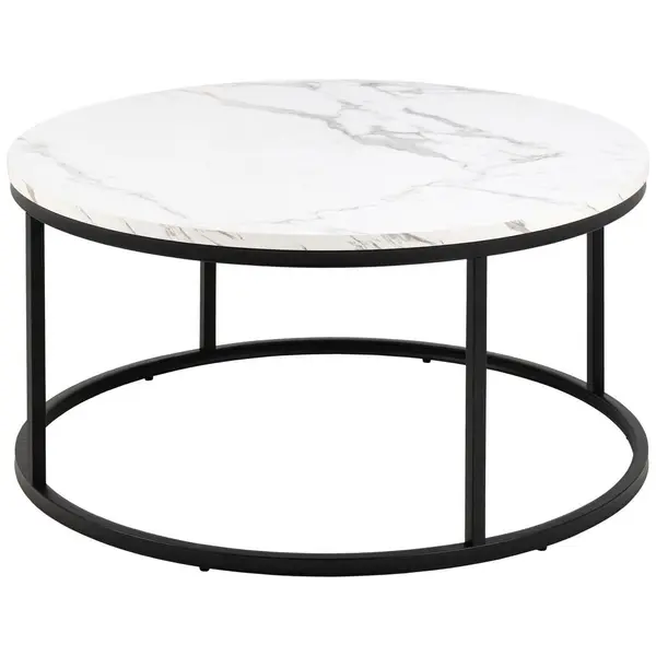 Măsuță De Cafea din metal, material pe bază de lemn, 80/80/40 cm