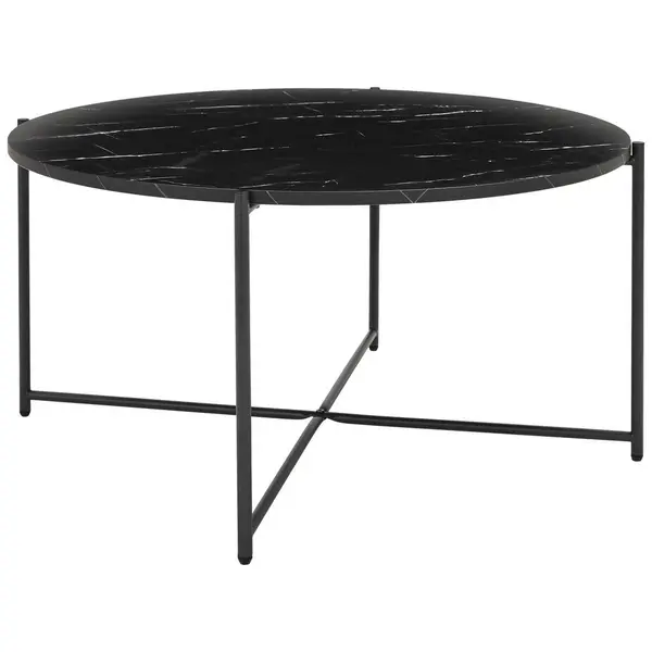 Măsuță De Cafea din metal, material pe bază de lemn, 83/83/40 cm