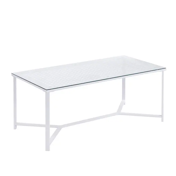 Măsuță De Cafea din metal, sticlă, 100/50/42 cm