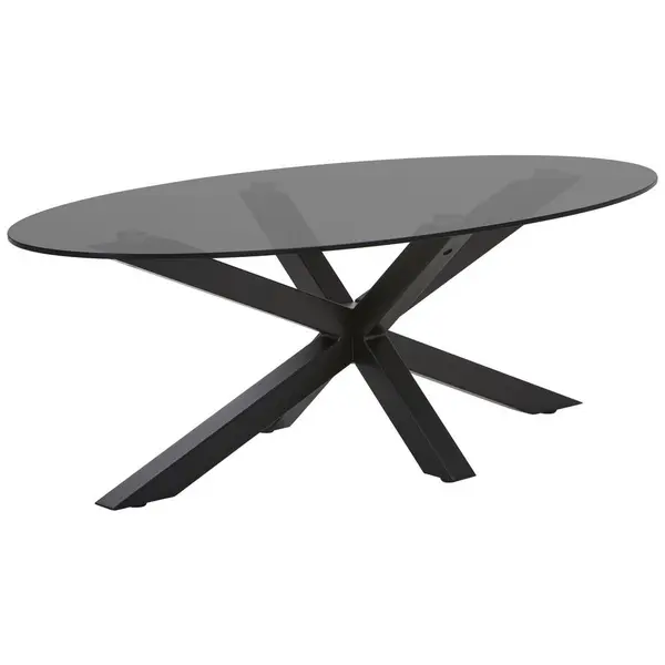 Măsuță De Cafea din metal, sticlă, 110/60/38 cm