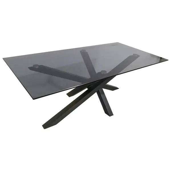 Măsuță De Cafea din metal, sticlă, 120/60/45 cm