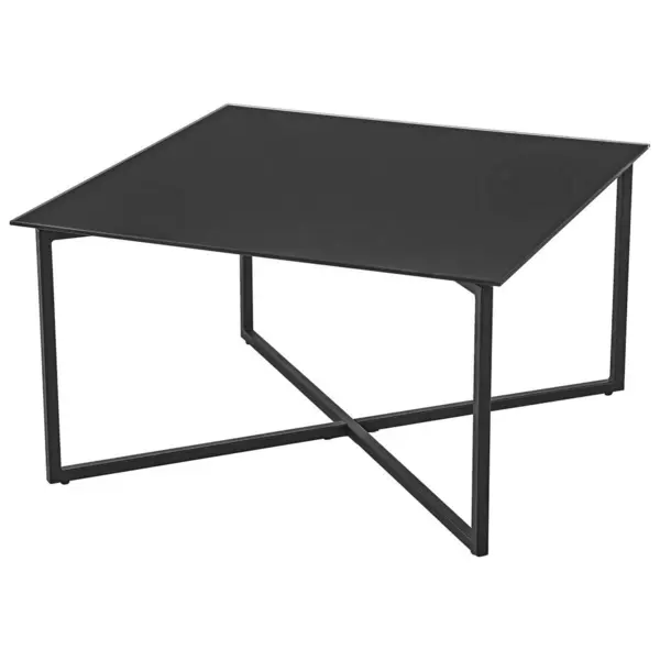 Măsuță De Cafea din metal, sticlă, 80/80/45 cm