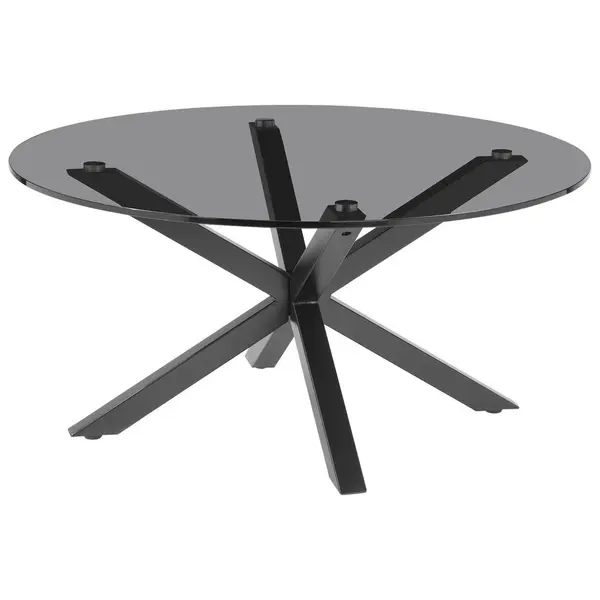 Măsuță De Cafea din metal, sticlă, 82/82/40 cm