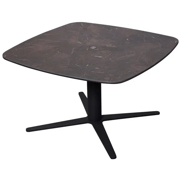 Măsuță De Cafea din metal, sticlă, ceramică, 80/80/47-67 cm