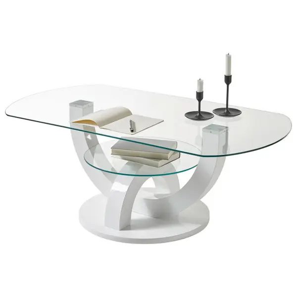 Măsuță De Cafea din sticlă, material pe bază de lemn, 110/60/40 cm