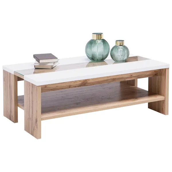 Măsuță De Cafea din sticlă, material pe bază de lemn, 110/65/40 cm