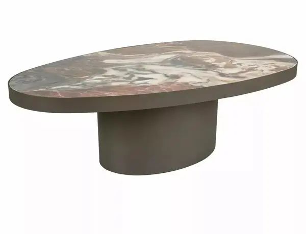 Masuta de cafea Gusto A maro lucios/cupru L118xl73 cm