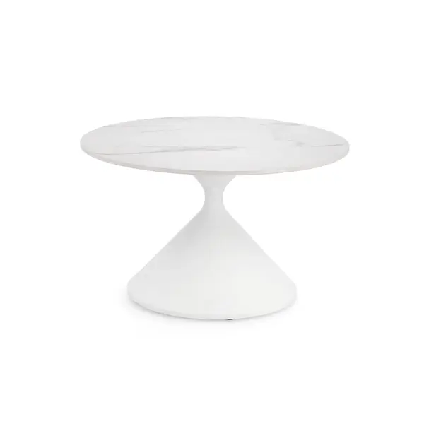 Masuta de cafea JOONA WHITE Ø70 x 40 CM - Alb