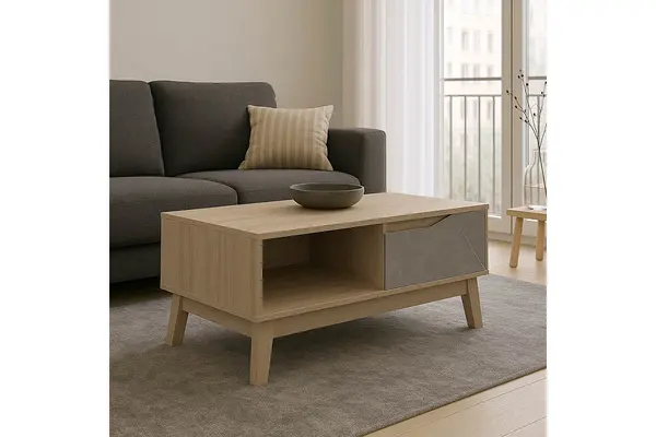 Masuta de Cafea Judas Sonoma Bej marmura90x45x38.5 cm