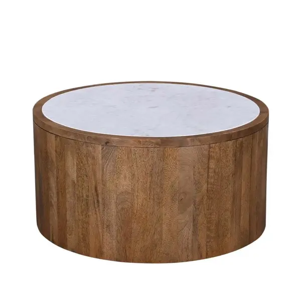 Masuta de cafea LIRANO Ø80 x 45 CM - Alb