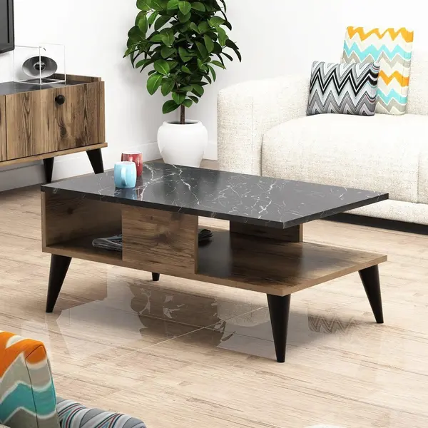 Masuta de cafea Ramos, Nuc, 90x40x54 cm