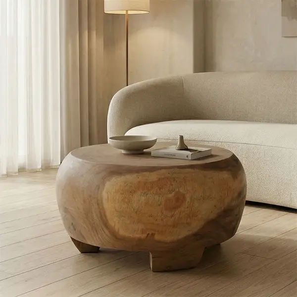 Masuta de cafea, Terra, Natural, 60x60x36 cm