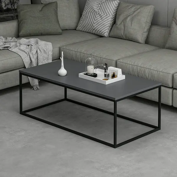Masuta de Cafea Tiger - Anthracite, Gri, 120x42x60 cm