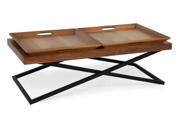 Masuta de cafea TOWLY, nuc, 120x60x42 cm