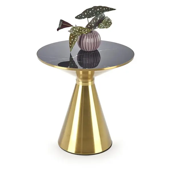 Masuta de cafea Tribeca - marmura neagra/gold