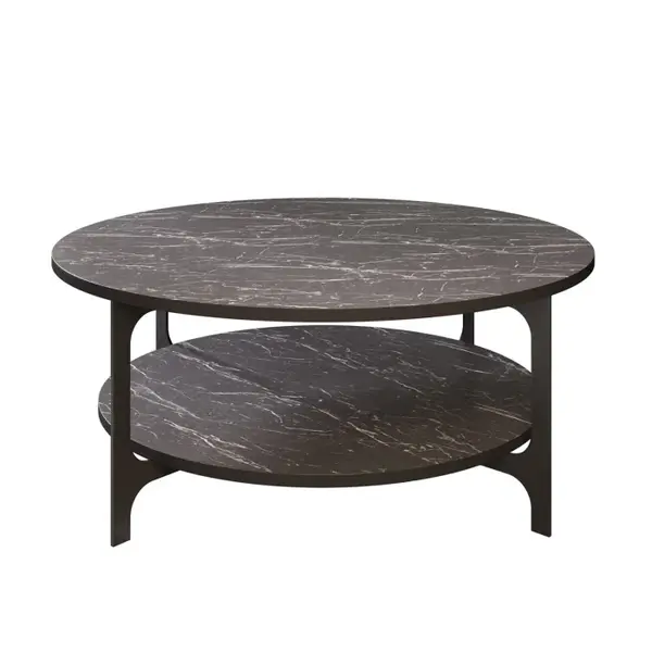 Masuta de cafea VERSY, negru, 90x90x36,8 cm