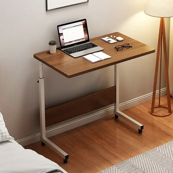 Masuta laptop reglabila, mini birou cu roti, 80 cm x 40 cm