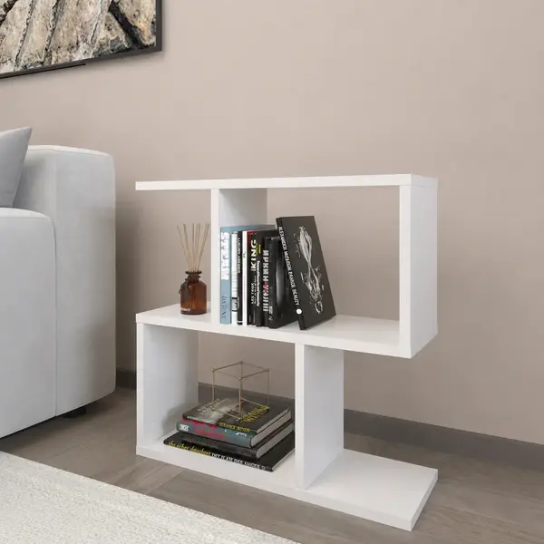 Masuta laterala cu rafturi pentru carti, 60 x 20 x 59,4 cm