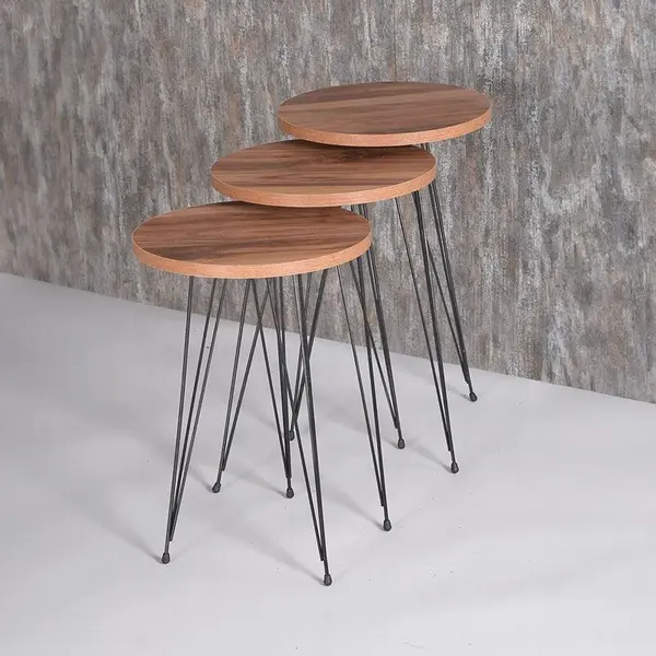 Măsuțe laterale Wakmi, Set 3 piese, 33x33x55 cm