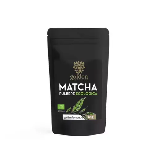 Matcha Ceremonială Pulbere 100% Naturală ECO, 70g | Golden Flavours