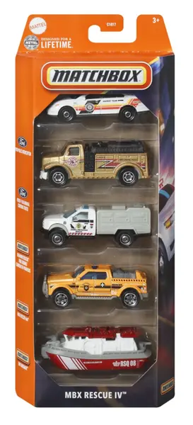 MATCHBOX SET 5 MASINUTE METALICE MBX RESCUE IV SCARA 1 LA 64