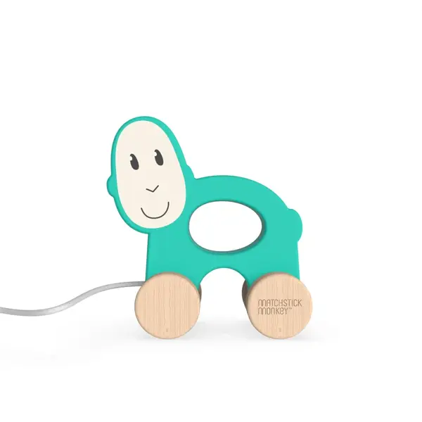 Matchstick Monkey Pull Along Animal jucărie de tras Monkey 1 buc