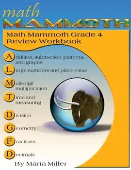Math Mammoth Grade 4 Review Workbook, Paperback/Maria Miller