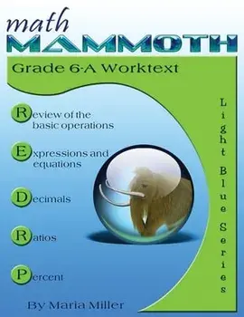 Math Mammoth Grade 6-A Worktext, Paperback/Maria Miller