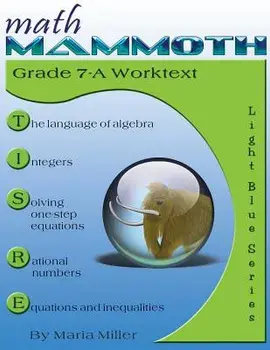 Math Mammoth Grade 7-A Worktext, Paperback/Maria Miller