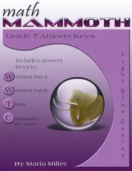 Math Mammoth Grade 7 Answer Keys, Paperback/Maria Miller