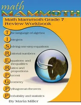 Math Mammoth Grade 7 Review Workbook, Paperback/Maria Miller