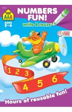 Math Readiness a Wipe-Off Book: Hours of Reusable Fun! - School Zone Publishing