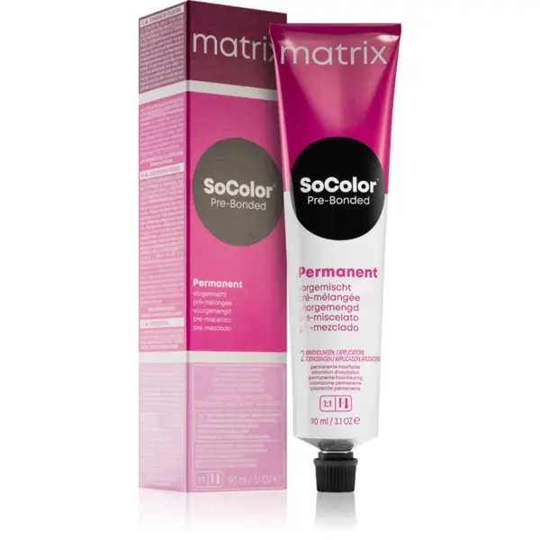 Matrix SoColor Pre-Bonded Blended Culoare permanenta pentru par culoare 7RR+ Medium Blonde Red 90 ml